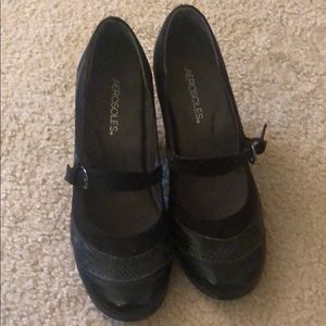 Aerosoles size 8.5, black Mary Janes heels